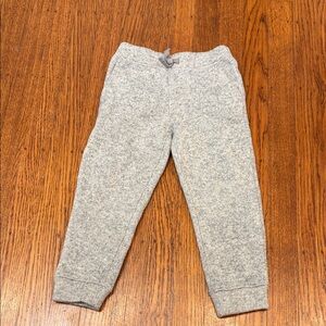 Janie and Jack Boys Heather Grey Sweater Ribbed Knit Fleece Joggers – 3T